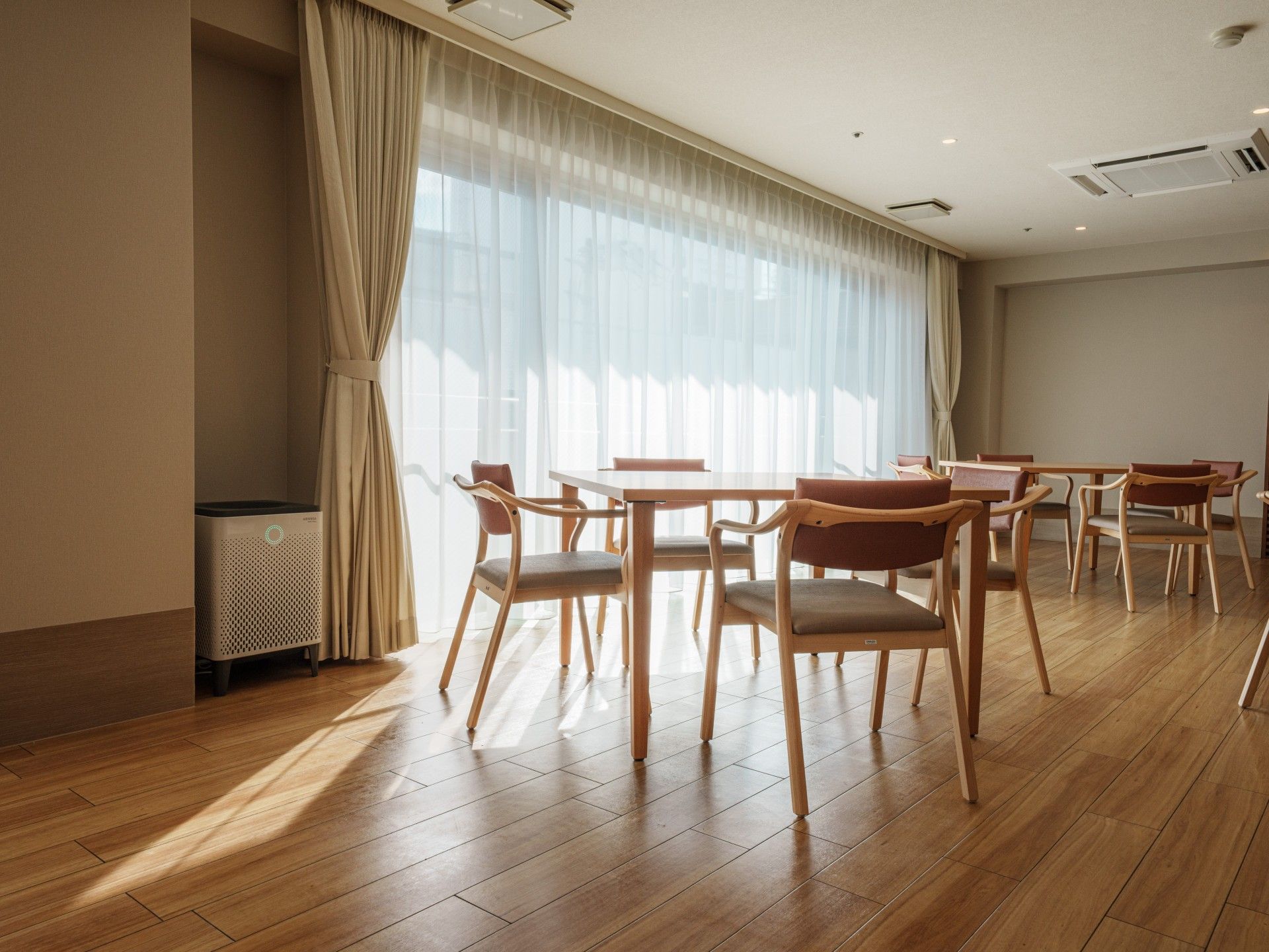 日差しが差し込む部屋