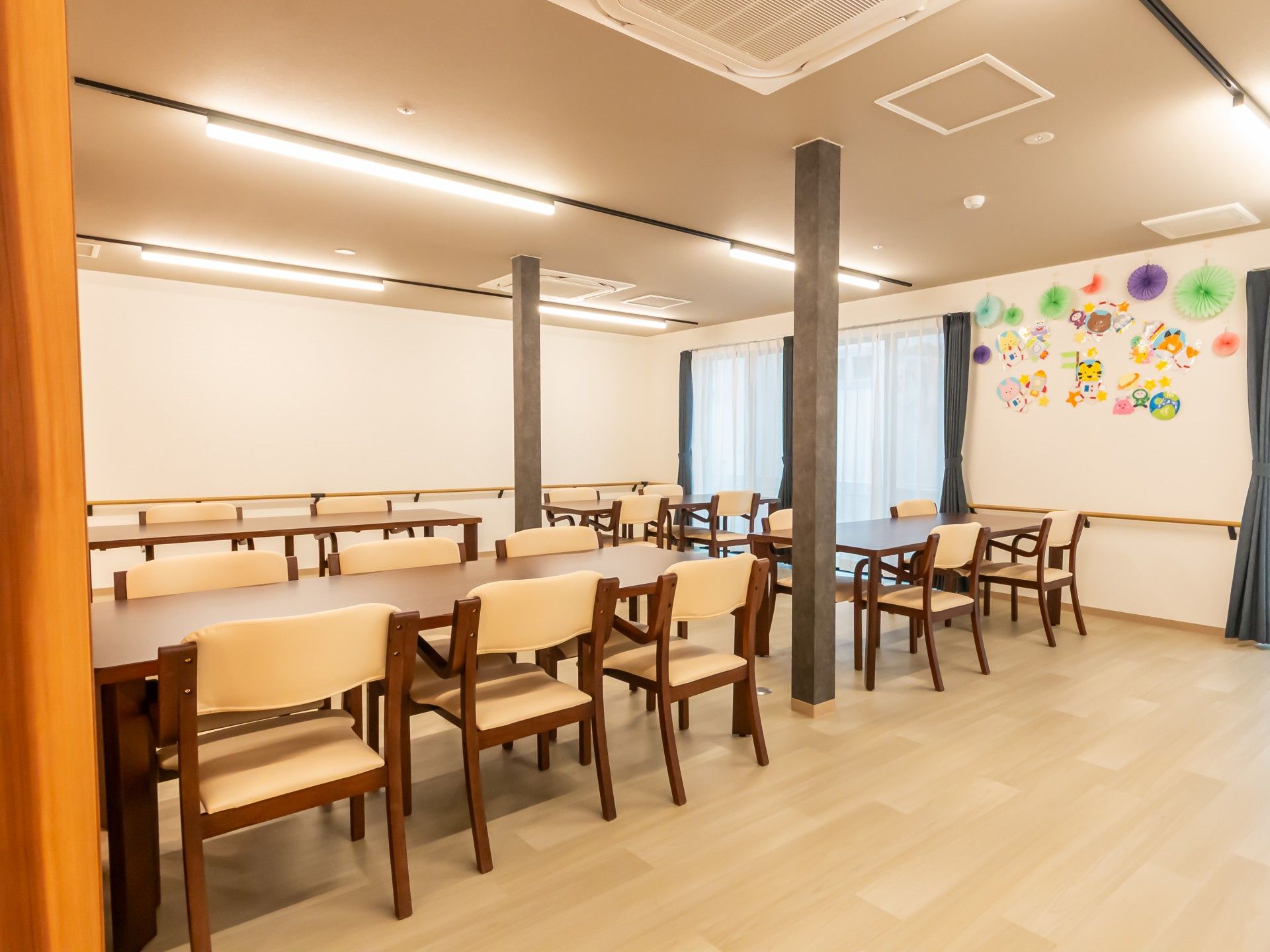 明るい共有スペース