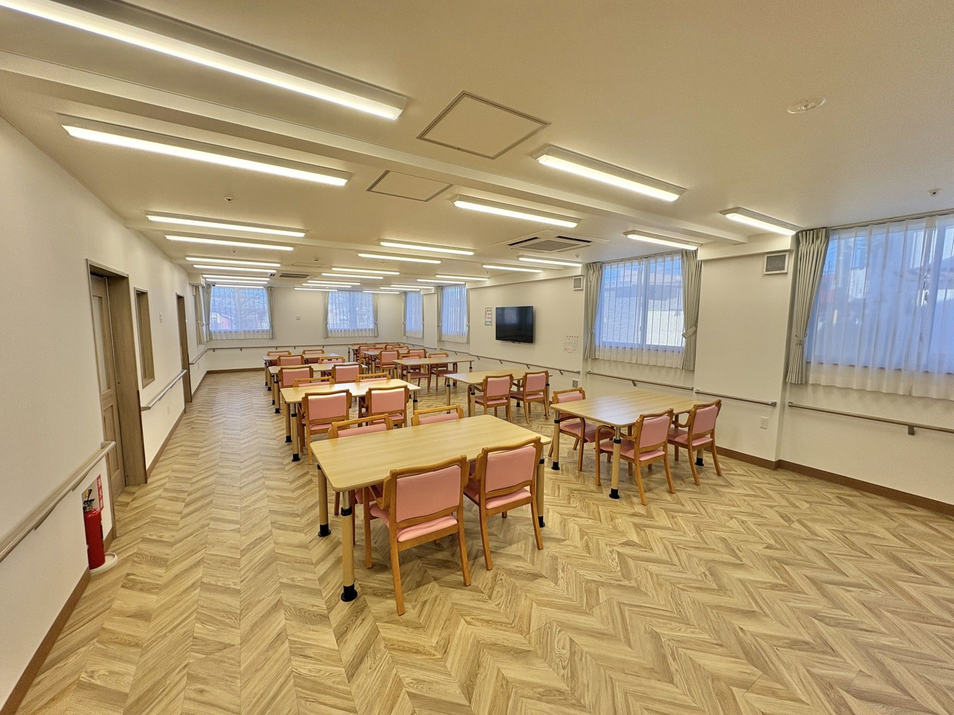 明るい共有スペース