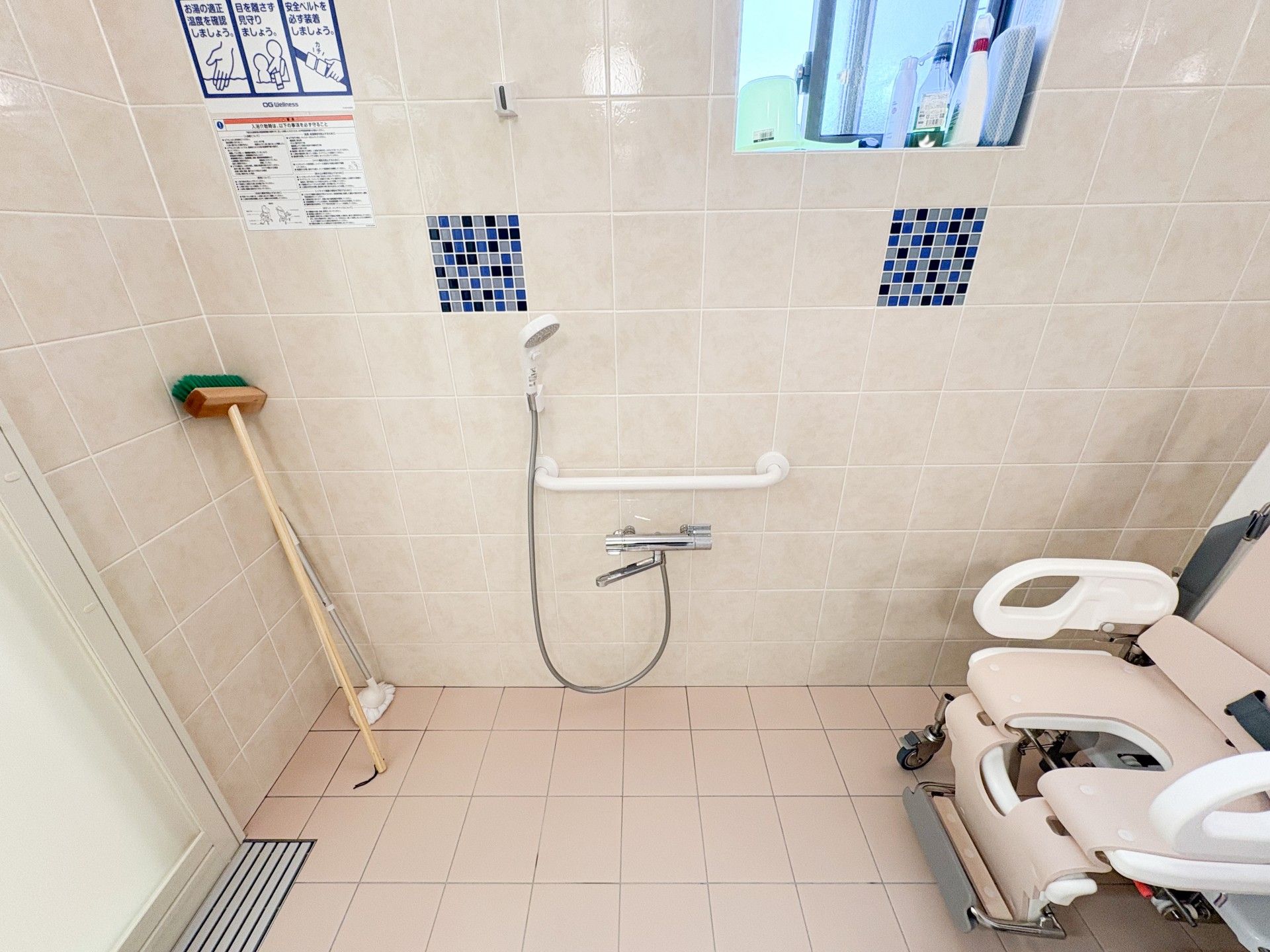 使いやすいシャワー設備