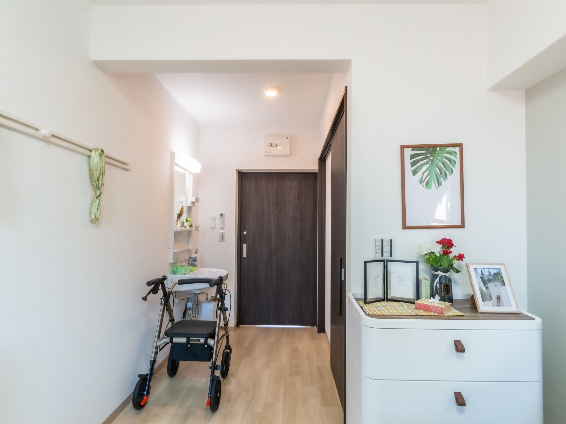 落ち着いた玄関スペース