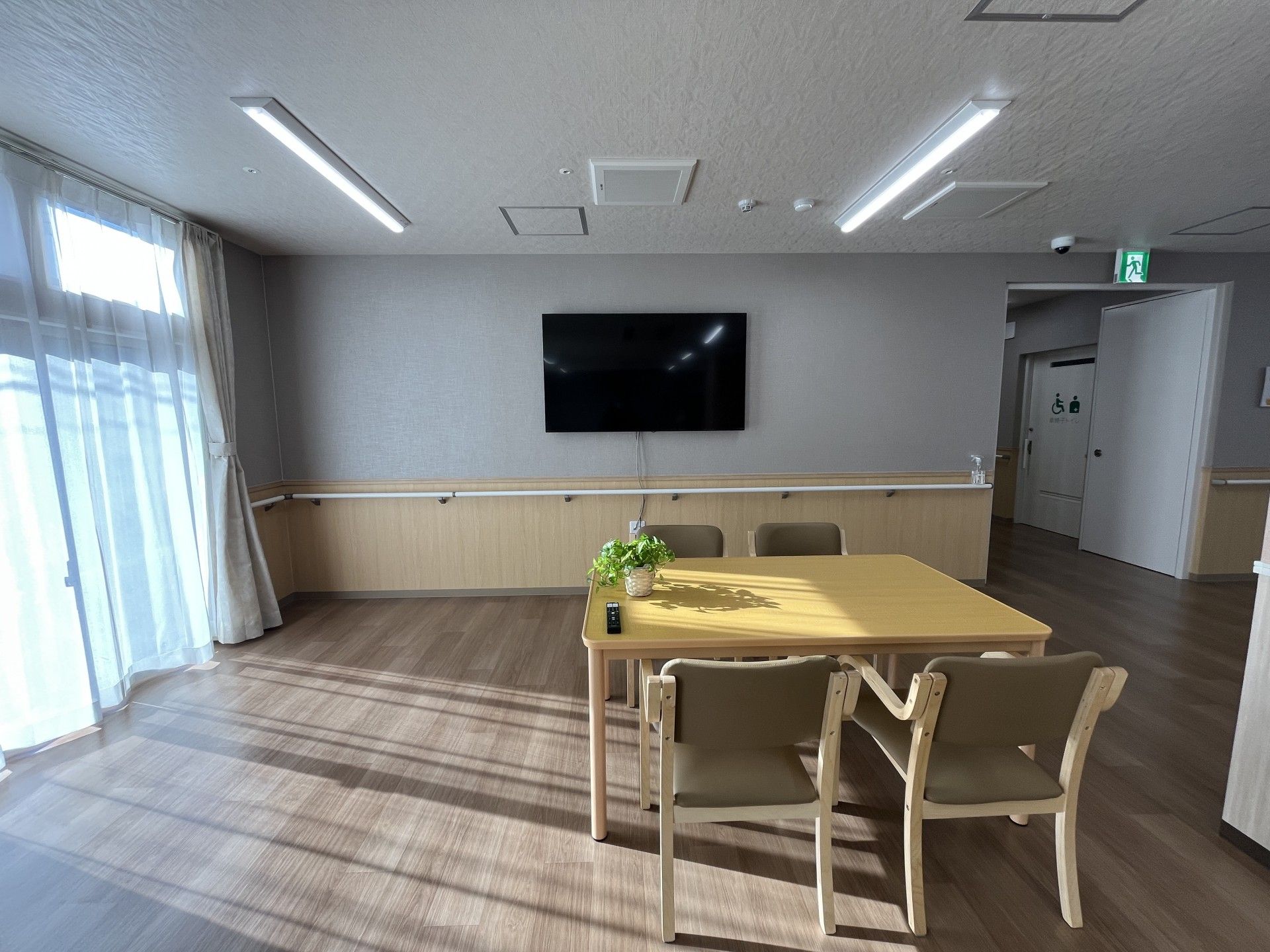 明るい共有スペース