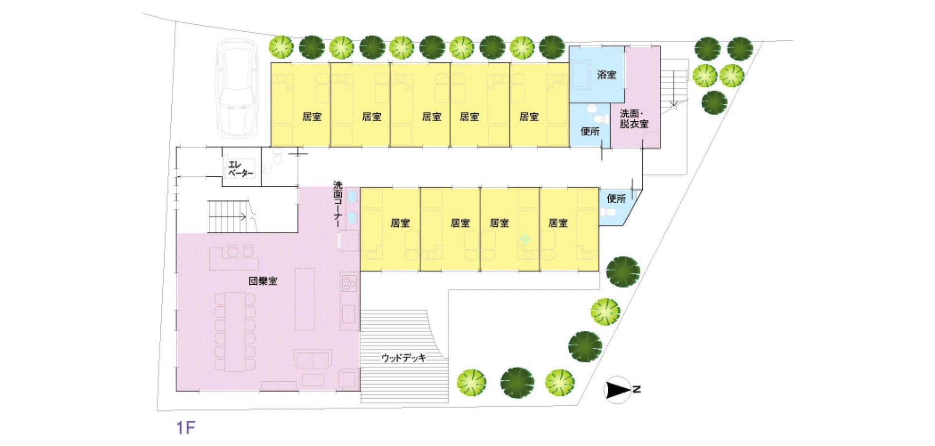 1階の間取り図