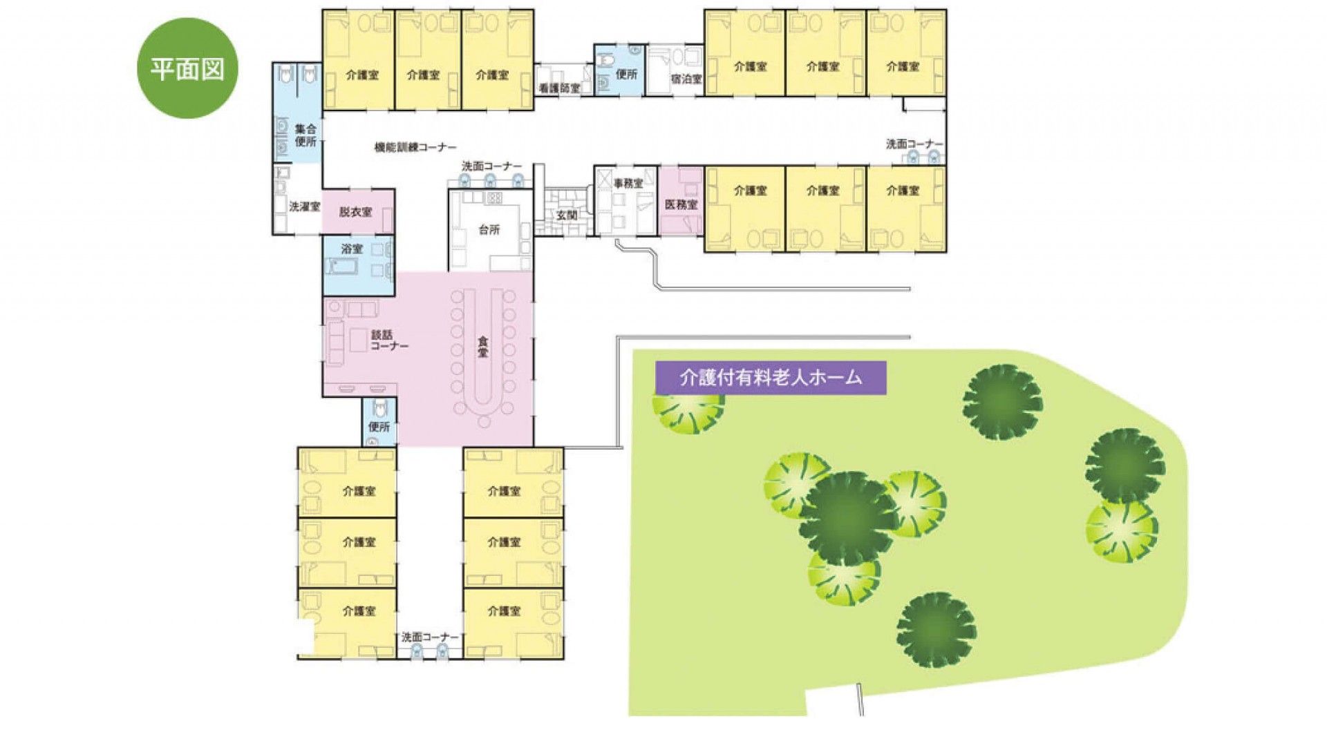 施設の平面図